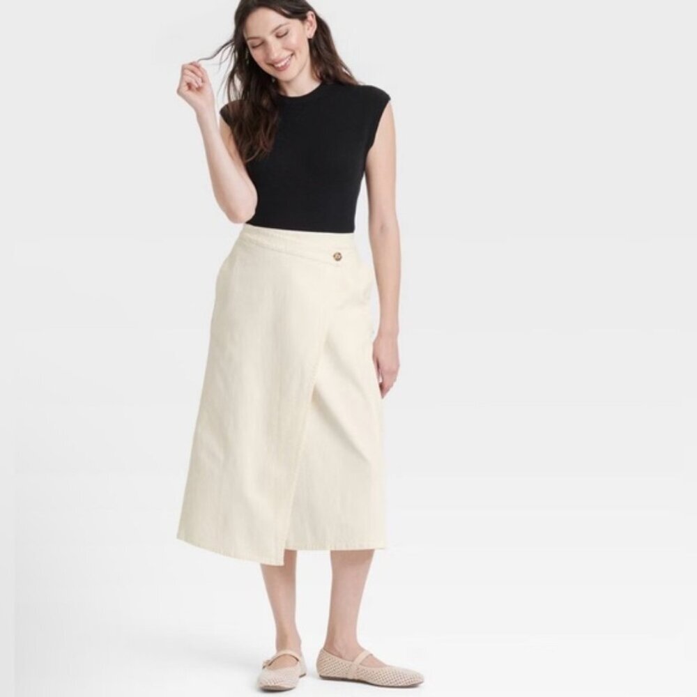 Universal Thread Women's Midi Wrap Skirt see discreption